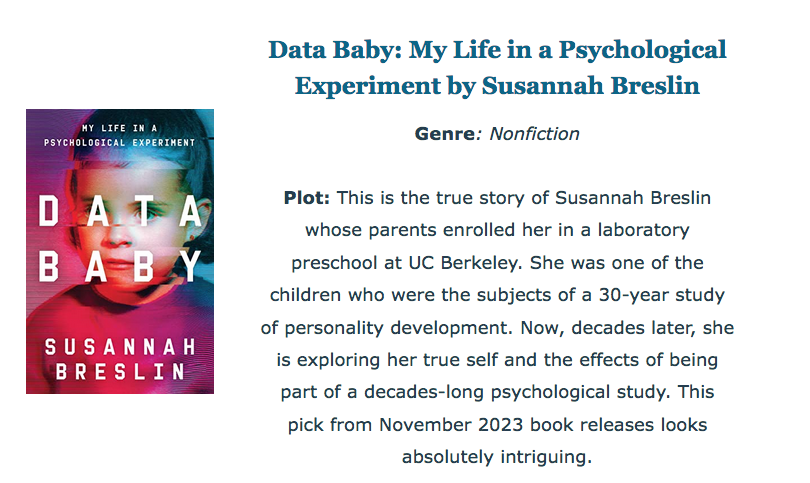 Facts Baby Showcased on Past the Bookends’ ‘most anticipated’ list — SUSANNAH BRESLIN