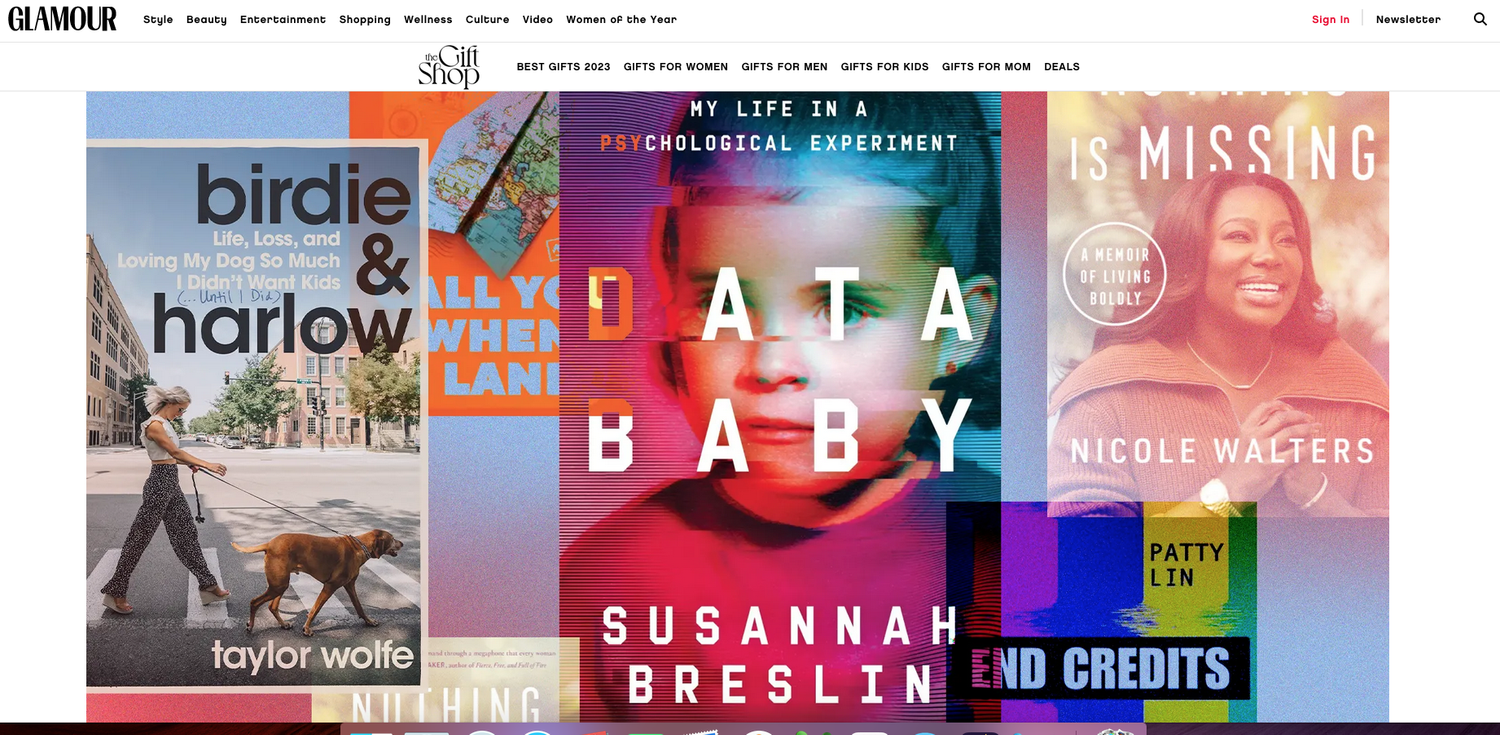 Info Toddler Is A single of Glamour’s “Finest Memoirs by Gals Continue to to Appear in 2023” — SUSANNAH BRESLIN