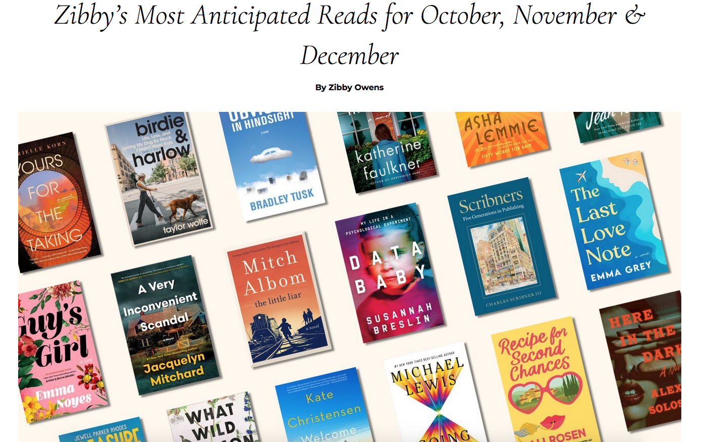 Data Child Is One of Zibby’s Most Predicted Reads for October, November & December — SUSANNAH BRESLIN