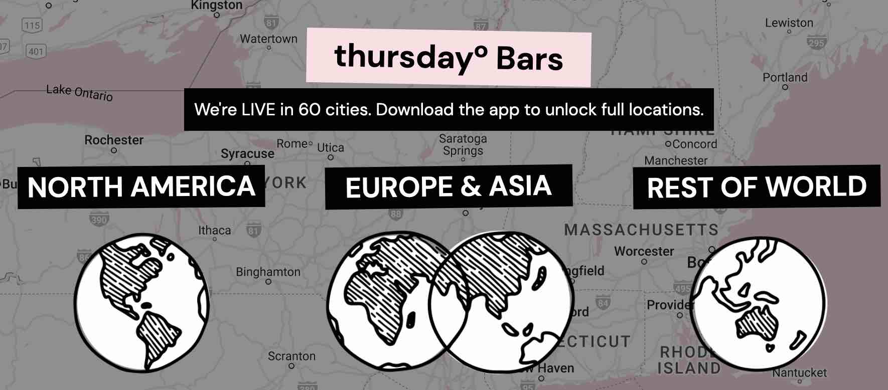 thursday° – Now Accessible in 60 Metropolitan areas