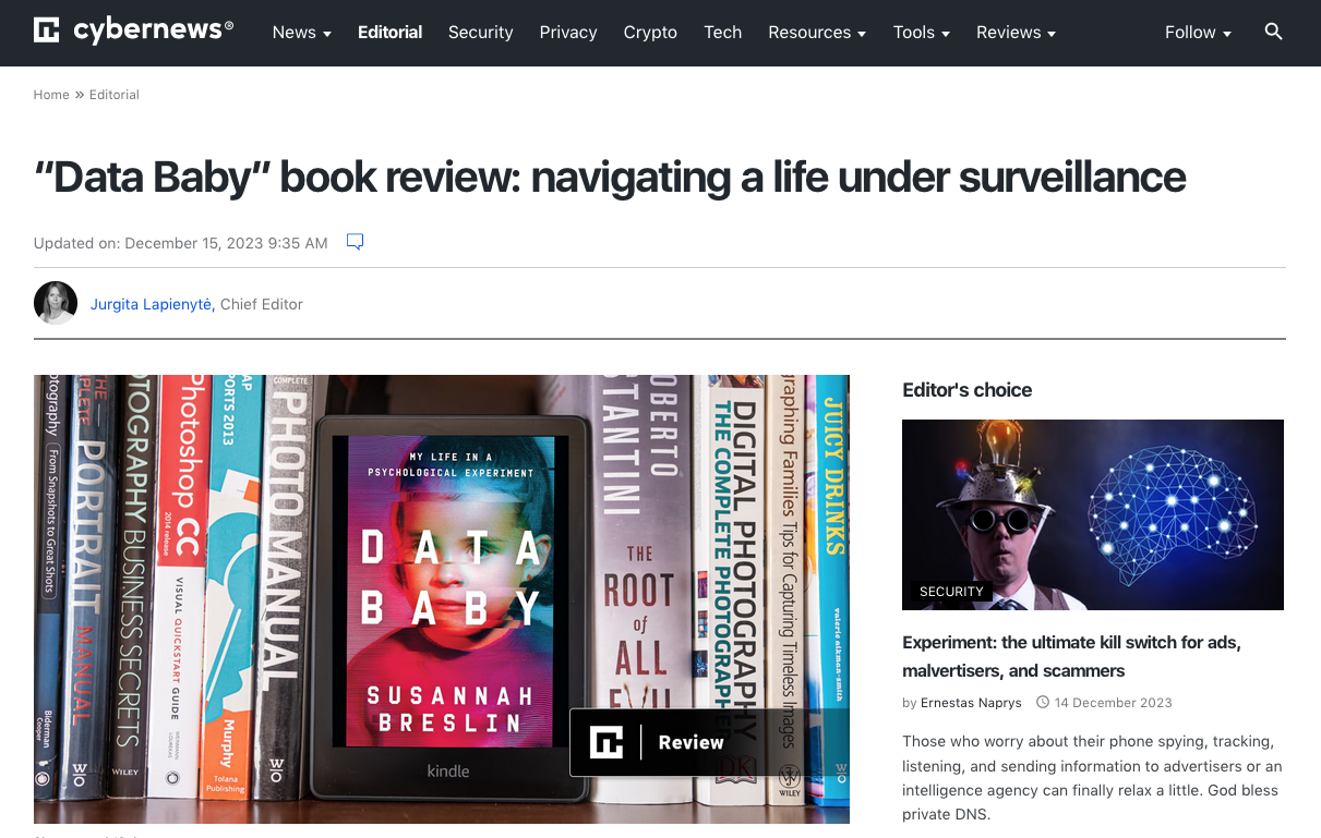 Info Infant Reviewed on CyberNews — SUSANNAH BRESLIN